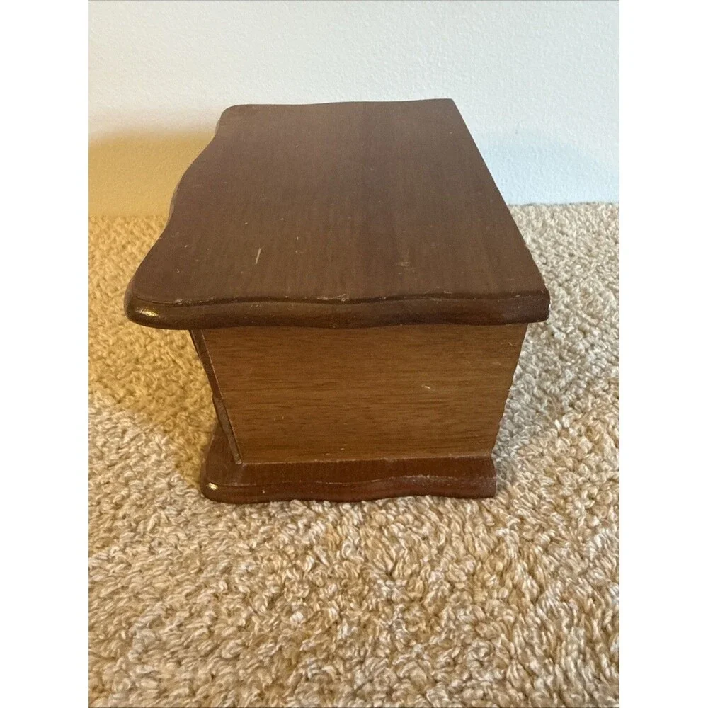 Vintage Wooden Small Jewelry Box, Multiple  Compartments 7'' x 4'' 1 Drawer
